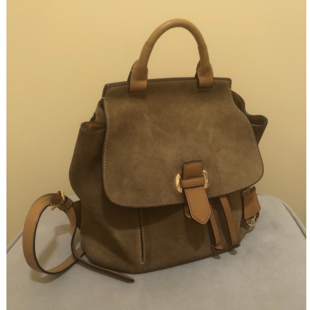 Michael Kors Desert Suede drawstring backpack